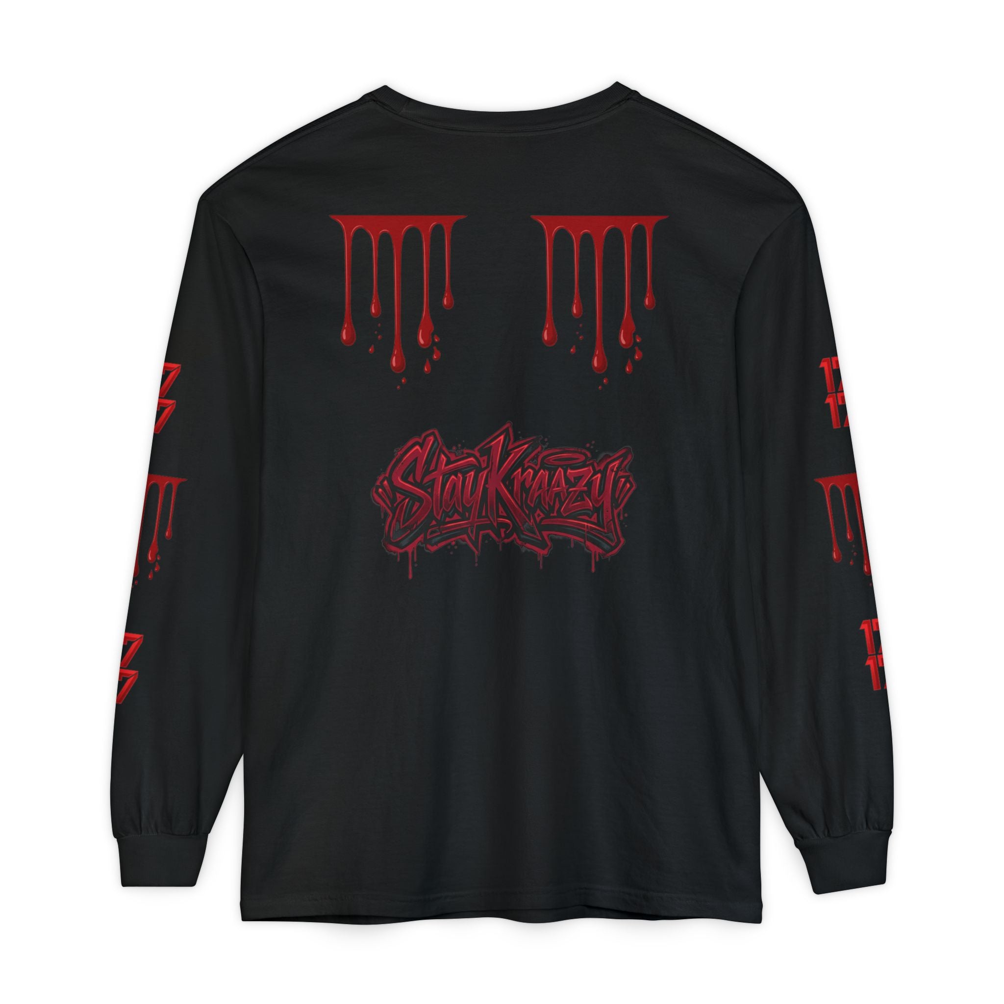 Blood Drip Graphic Long Sleeve Tee