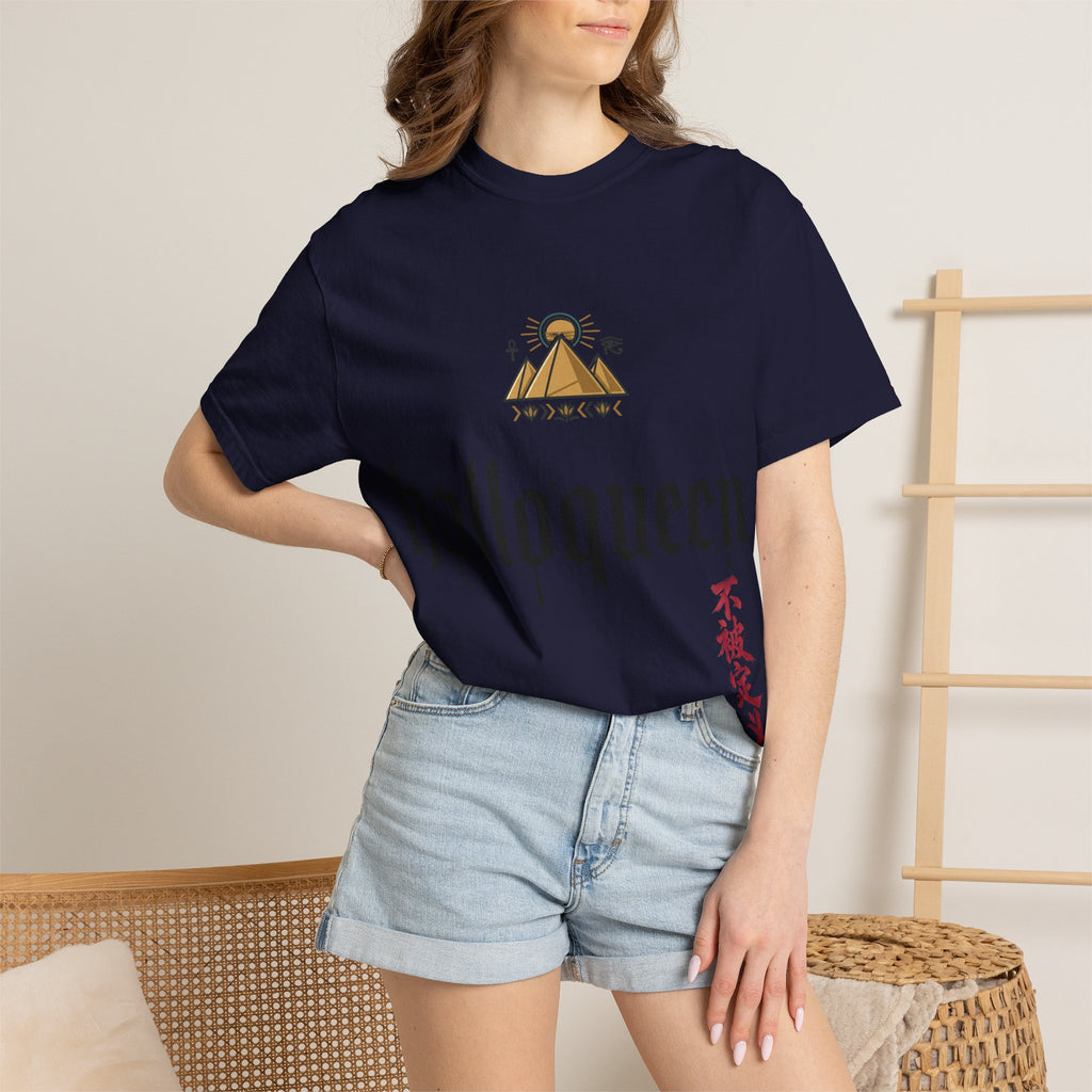 Halloqueen Graphic T-Shirt — Gothic Pyramid & All-Seeing Eye Streetwear
