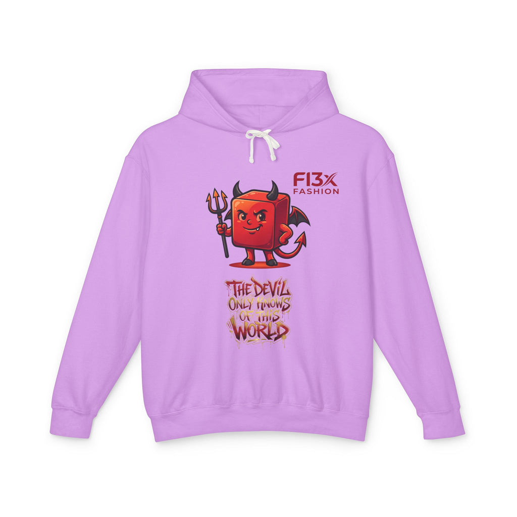 Devil Graphic Hoodie — "The Devil Only Knows of This World" Streetwear Sweatshirt