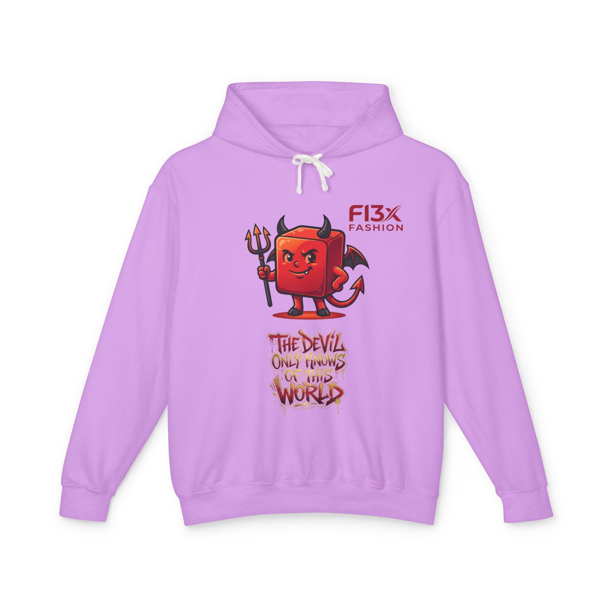 Devil Graphic Hoodie — "The Devil Only Knows of This World" Streetwear Sweatshirt