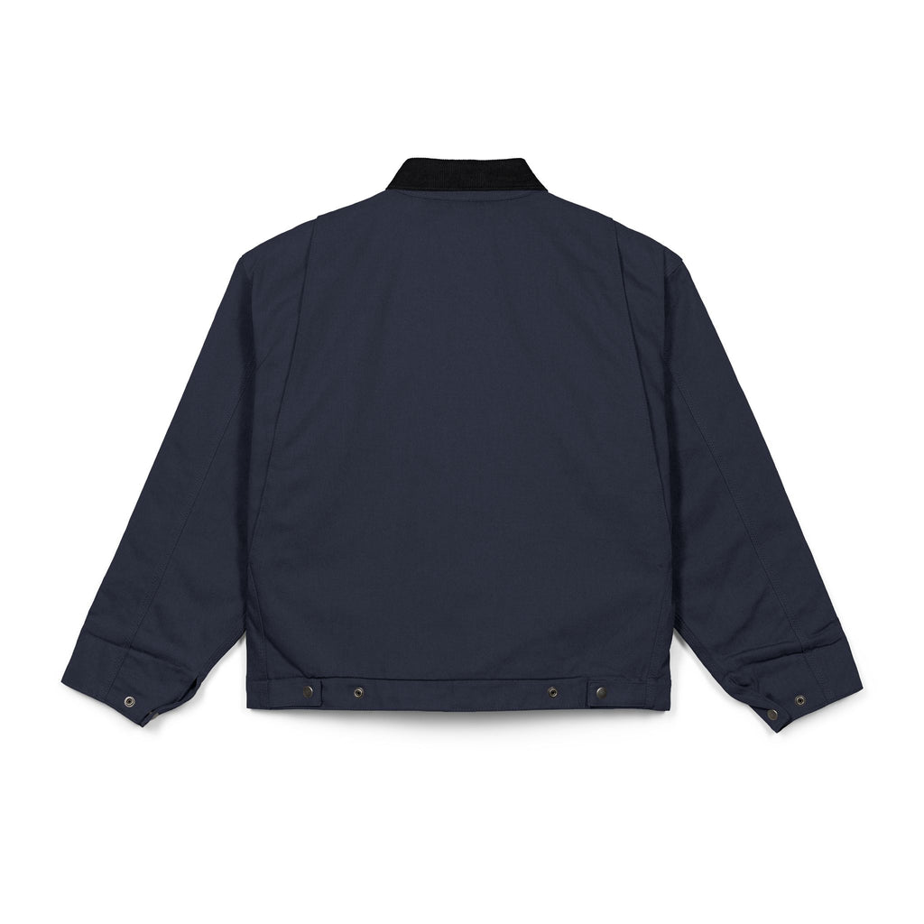 Duck Cloth Work Jacket - Black Durable Carpenter Jacket with Small Red Logo