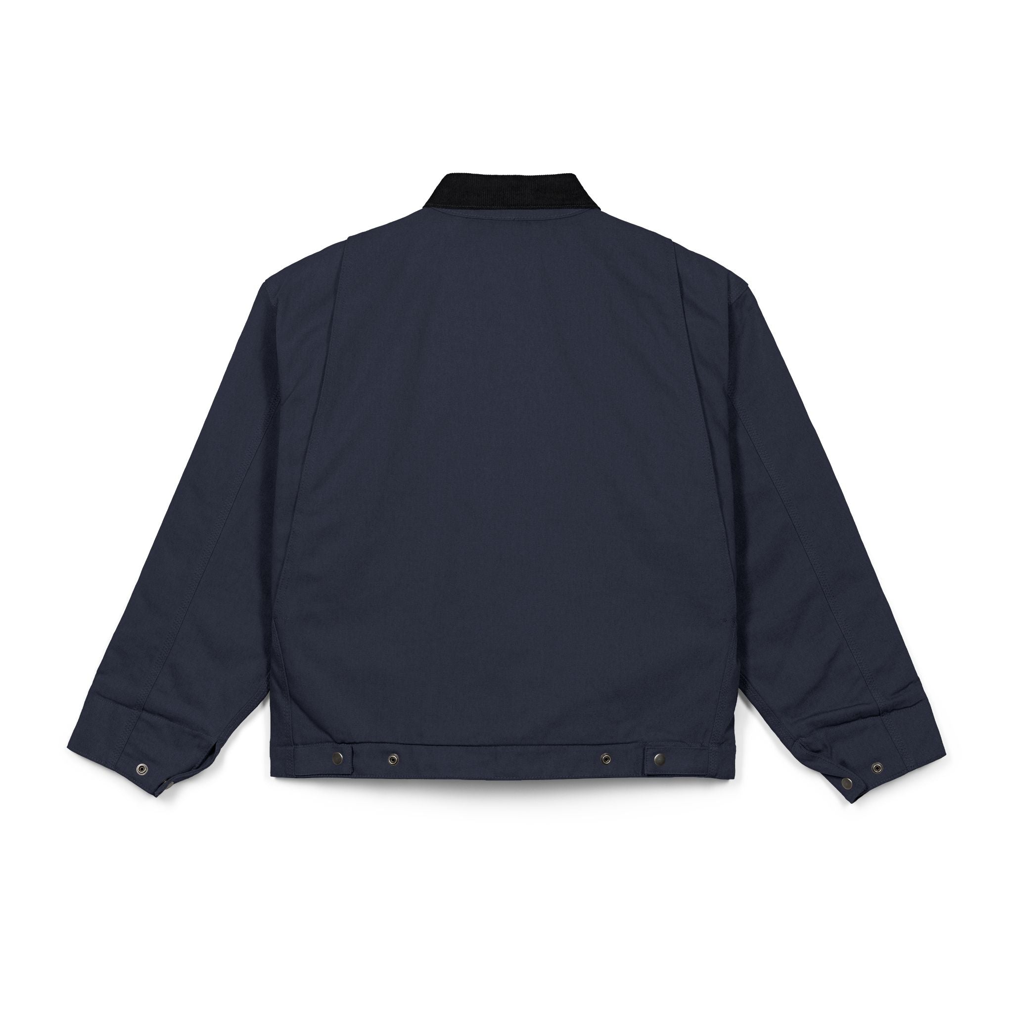 Duck Cloth Work Jacket - Black Durable Carpenter Jacket with Small Red Logo