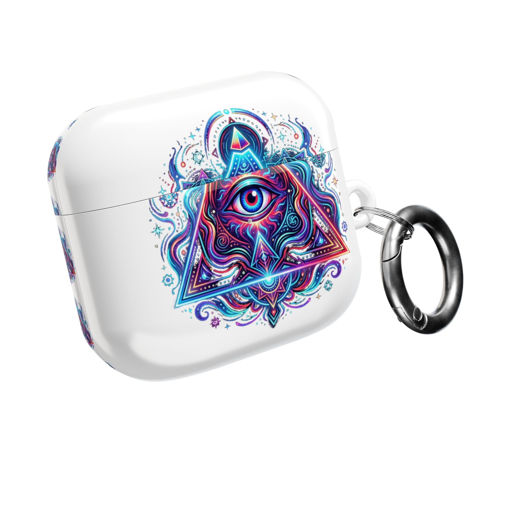 Psychedelic Third Eye AirPod Case — Vibrant Mystic Triangle Design