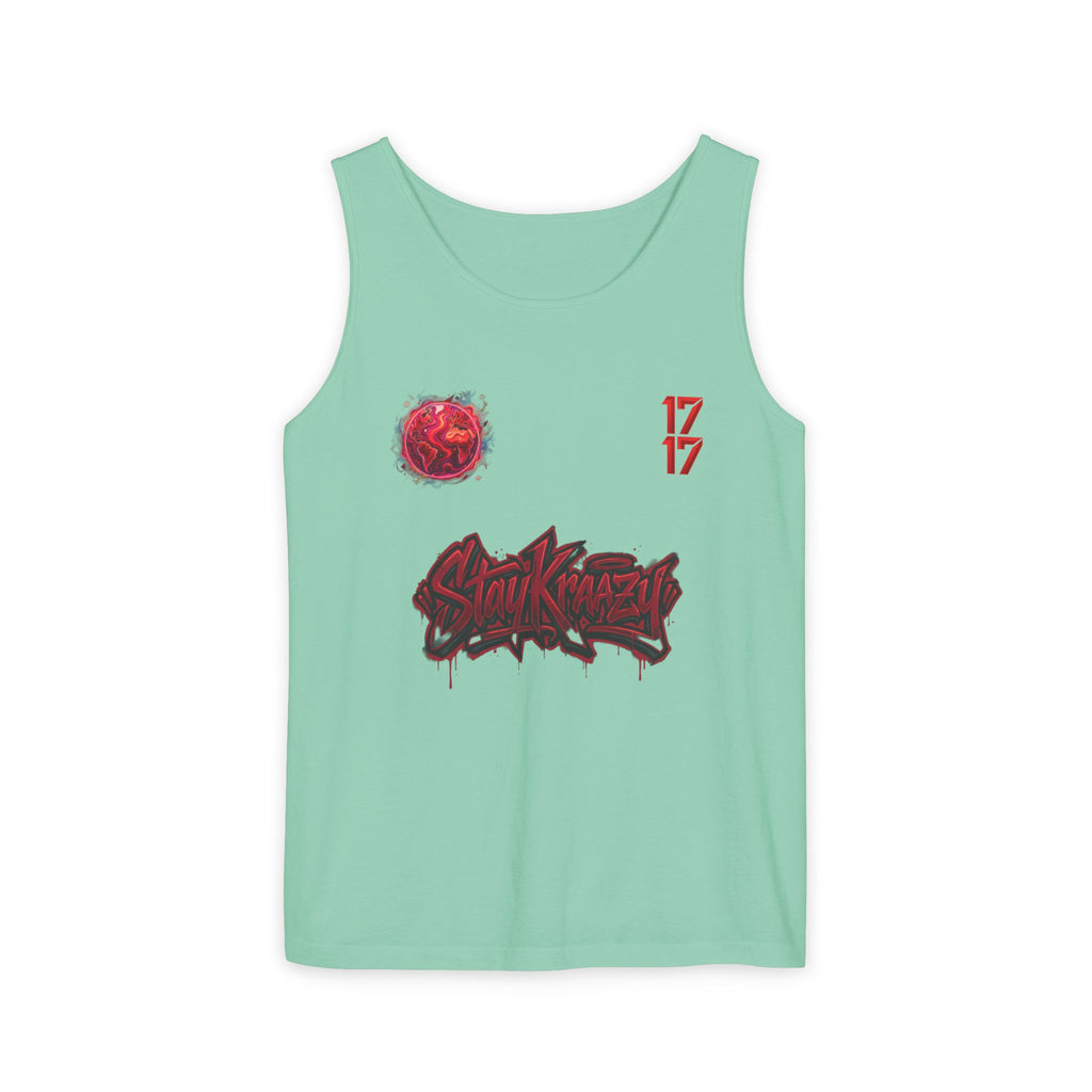 Red Planet Graphic Tank Top — '17/17' Streetwear Planet Design