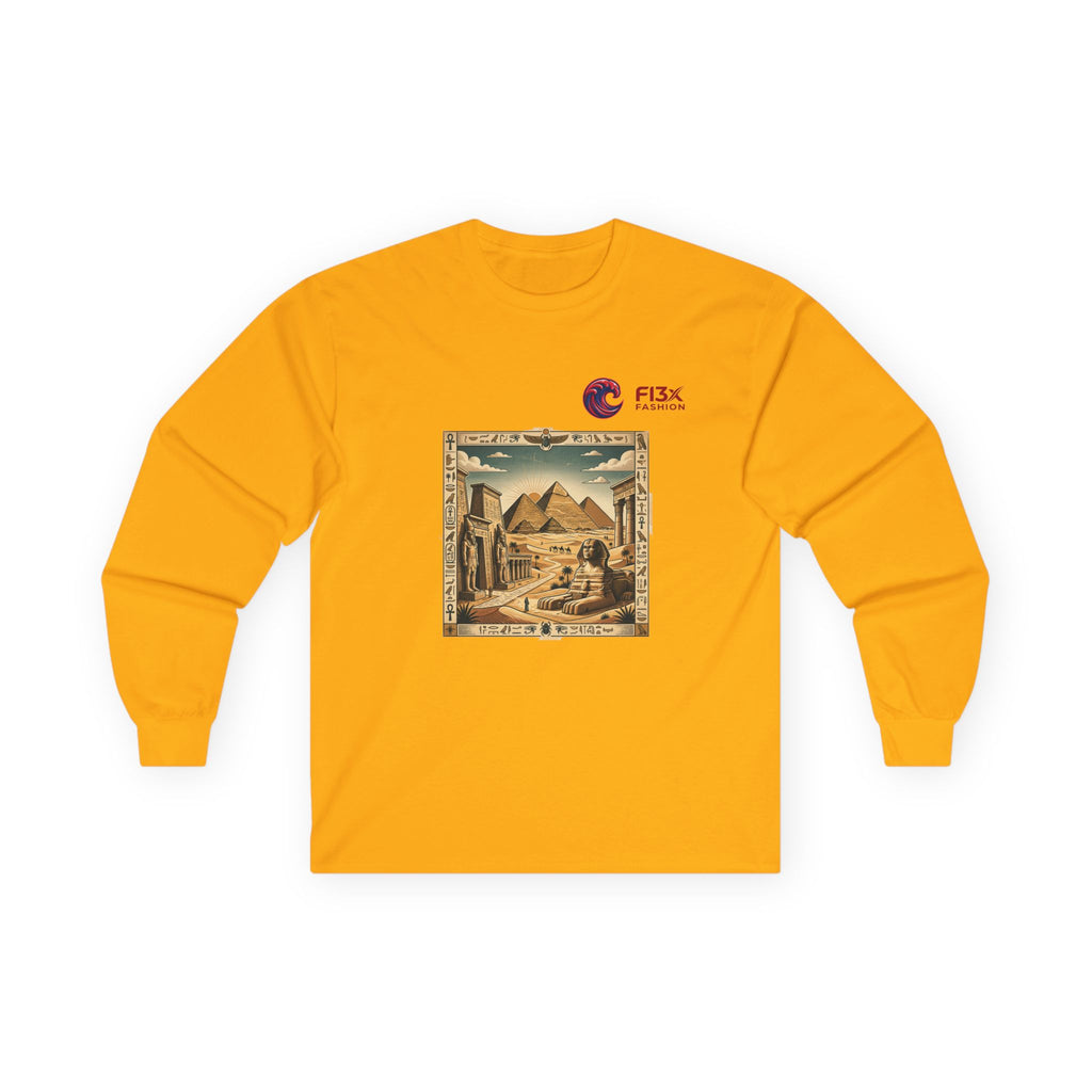 Egyptian Pyramids Vintage Graphic Long Sleeve Tee