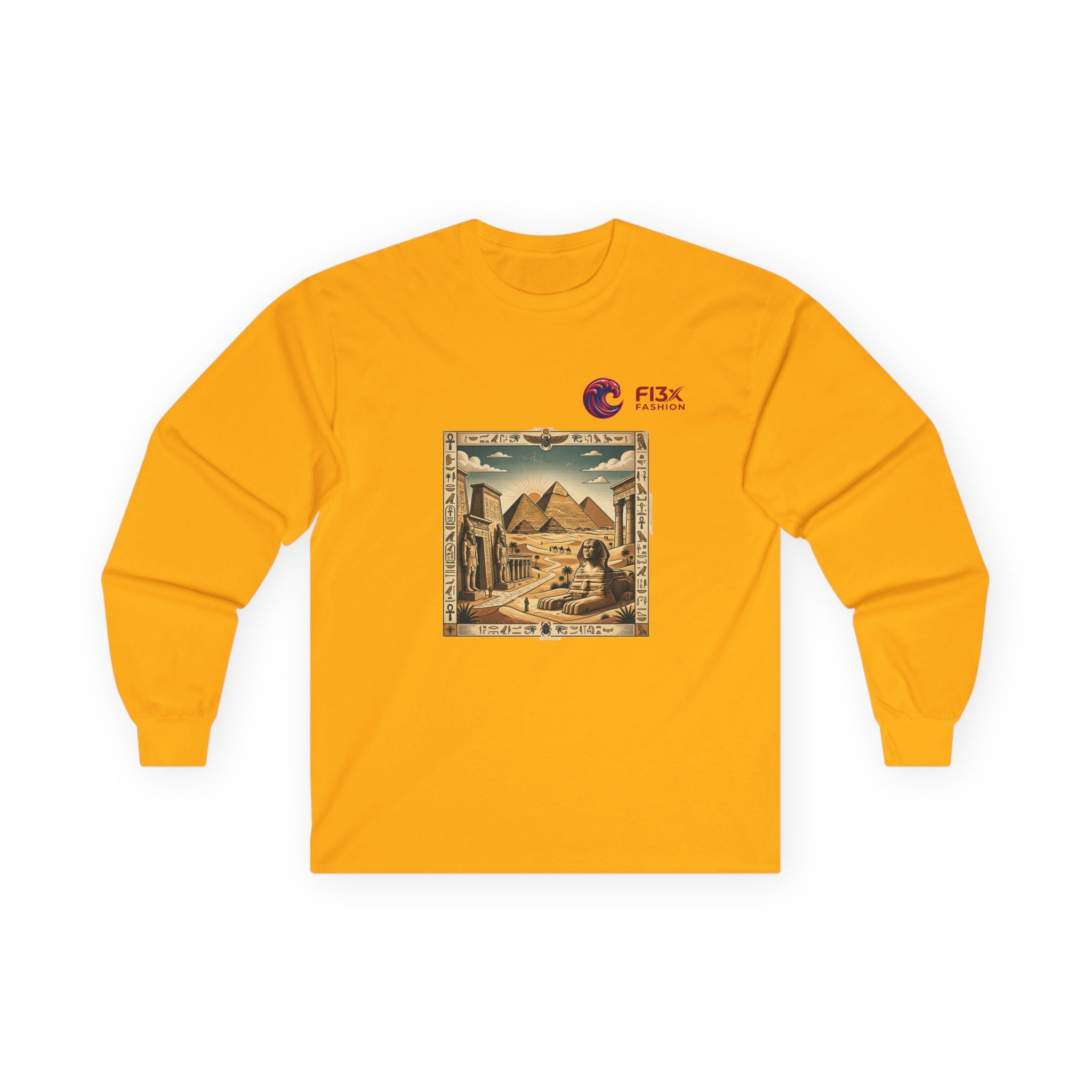 Egyptian Pyramids Vintage Graphic Long Sleeve Tee