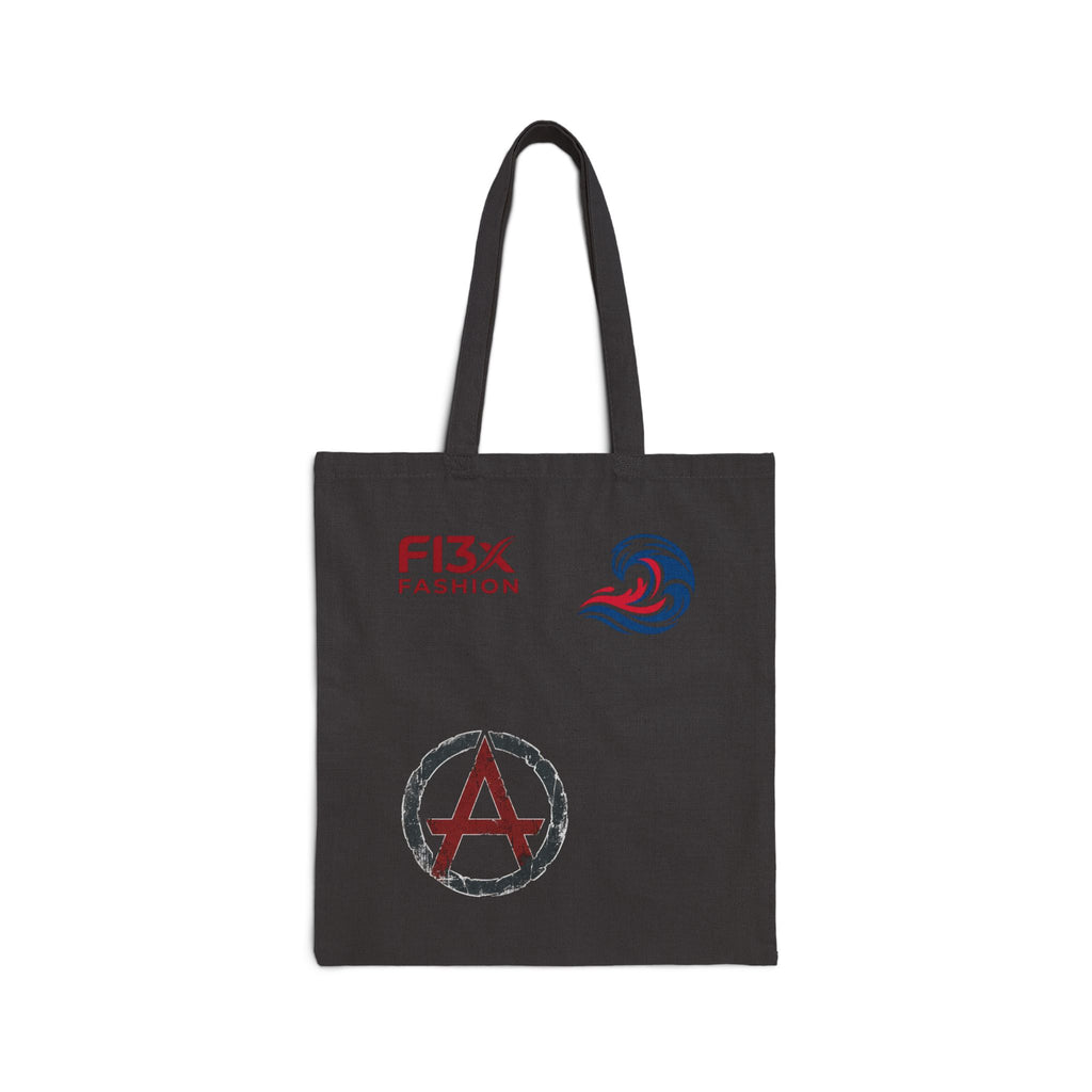 Graphic Canvas Tote Bag — 'ImaSoldier' & Emblem Print Cotton Shopper