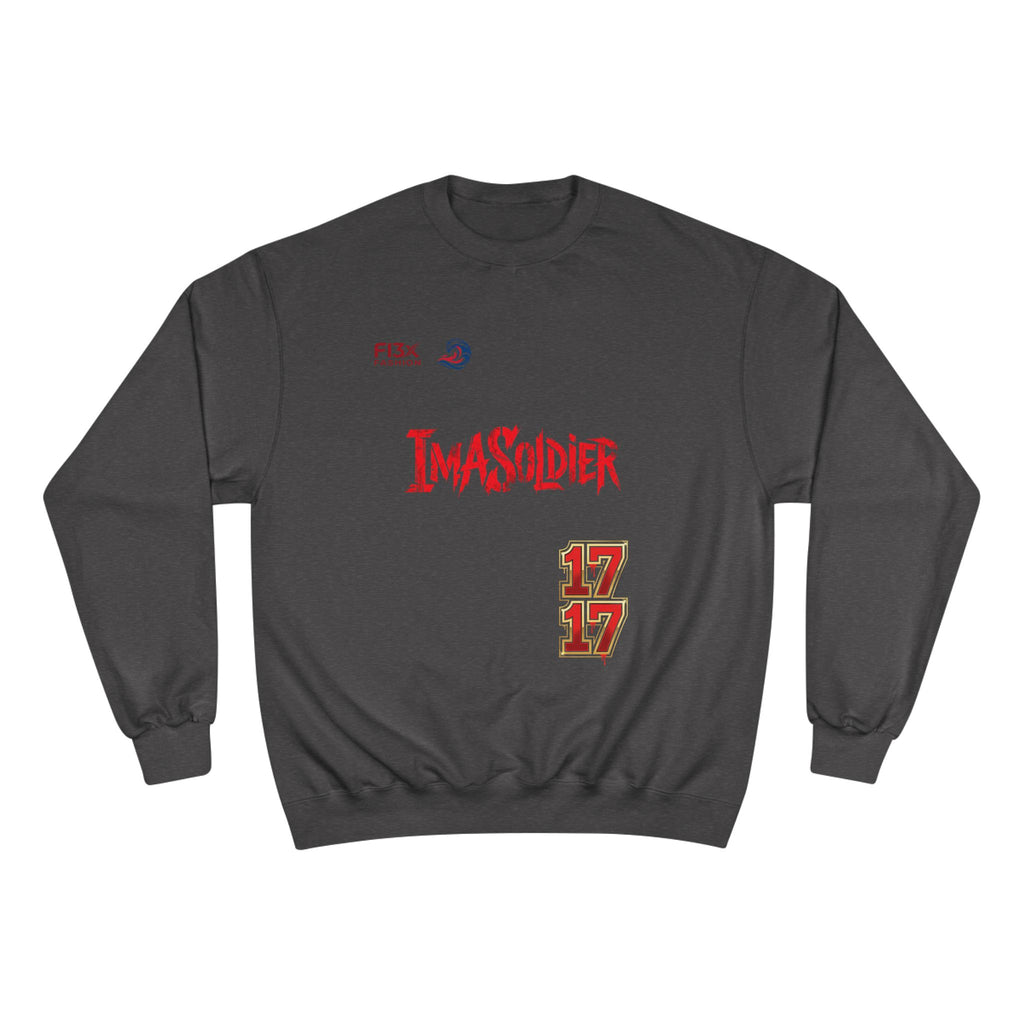 Soldier Graphic Sweatshirt — “I’ma Soldier” Red Streetwear Crewneck