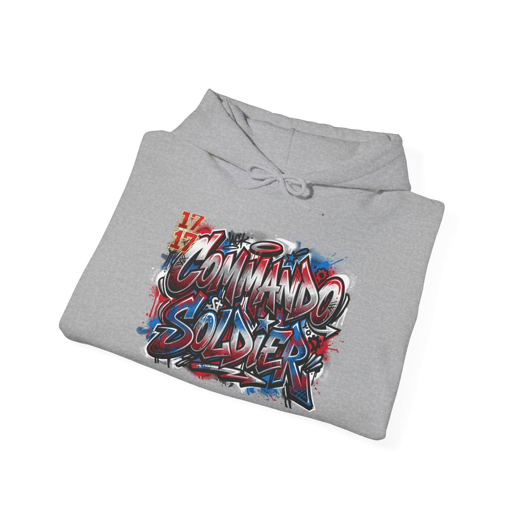 Commander Soldiers Hoodie — Urban Graffiti Military Tribute Sweatshirt