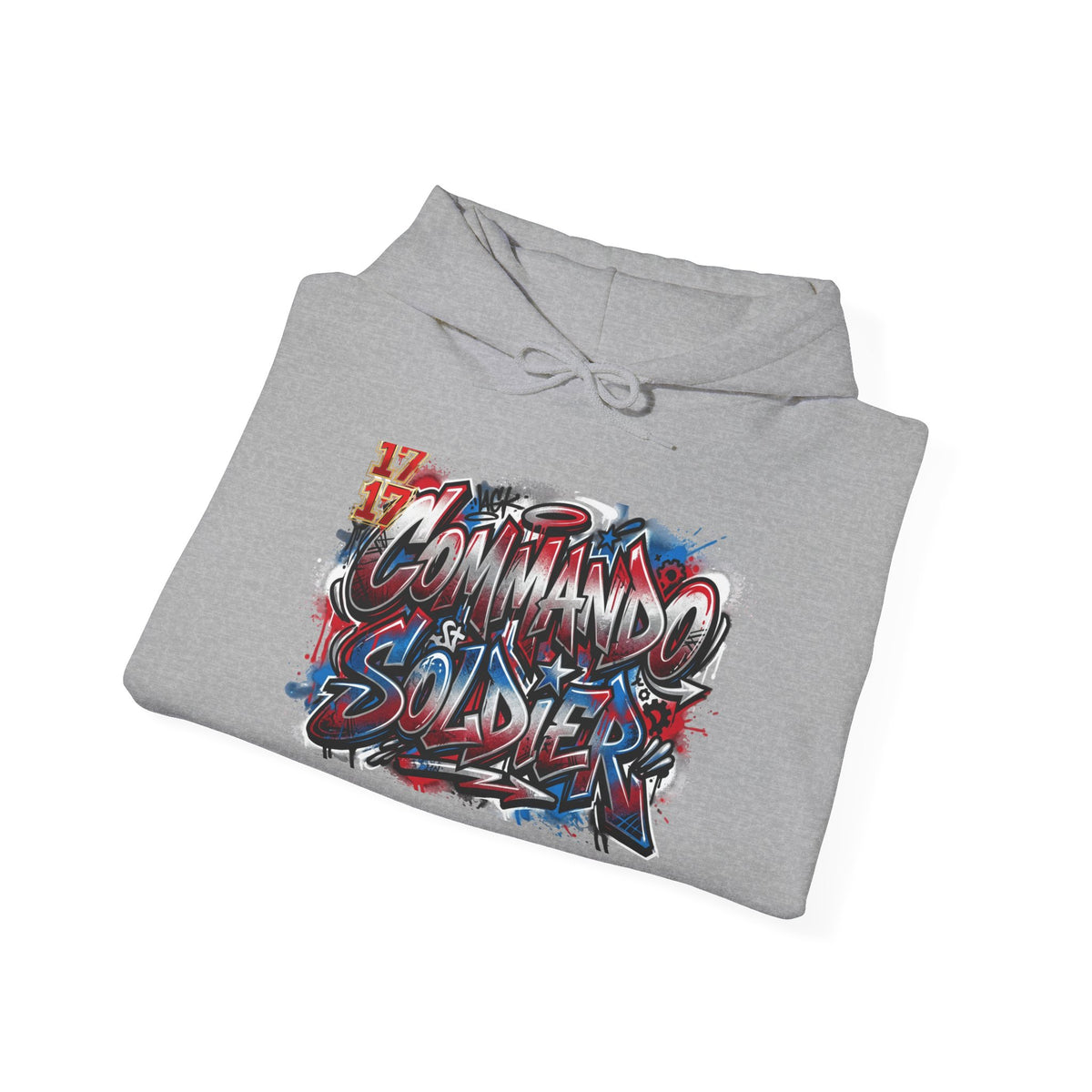 Commander Soldiers Hoodie — Urban Graffiti Military Tribute Sweatshirt