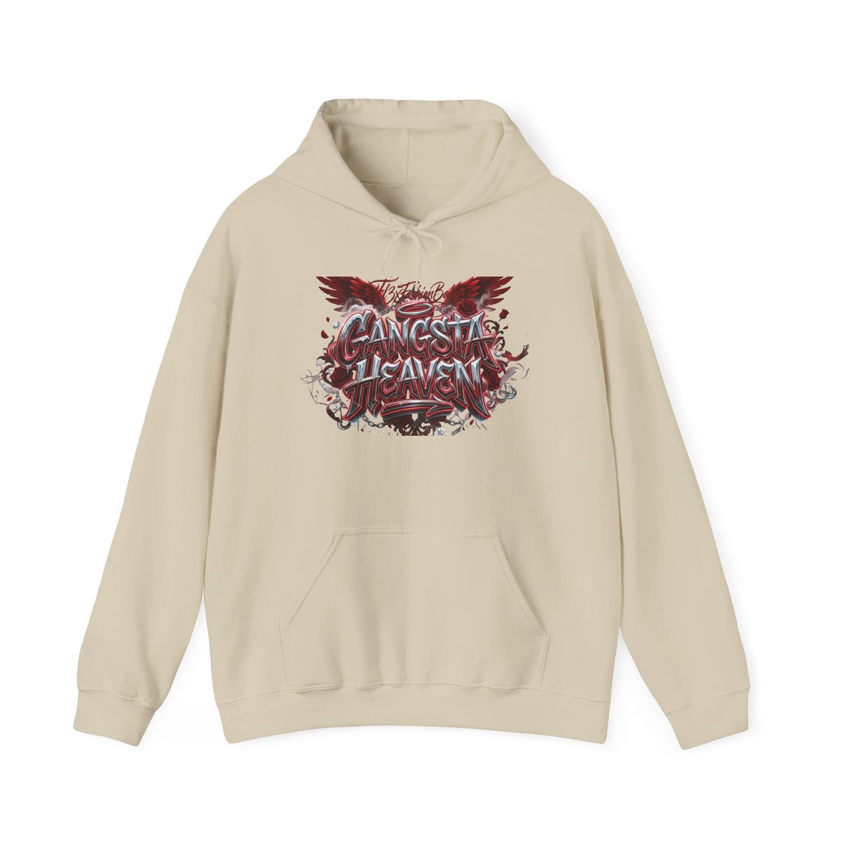Hoodie - "Gangsta Heaven" Gothic Angel Graphic Pullover