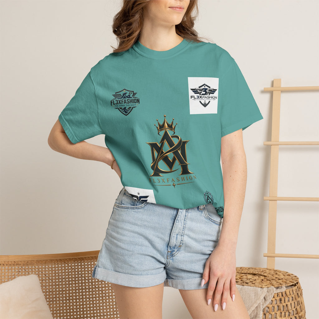 Graphic T-Shirt — Mythic Warrior Back Print with Crest Logos