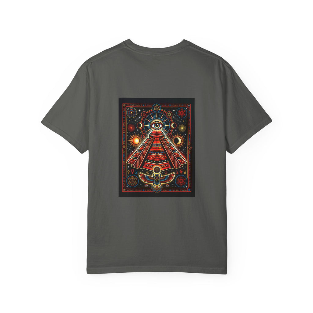Graphic T-Shirt — Occult Pyramid Eye Design with 'Fix Fashion' Patch