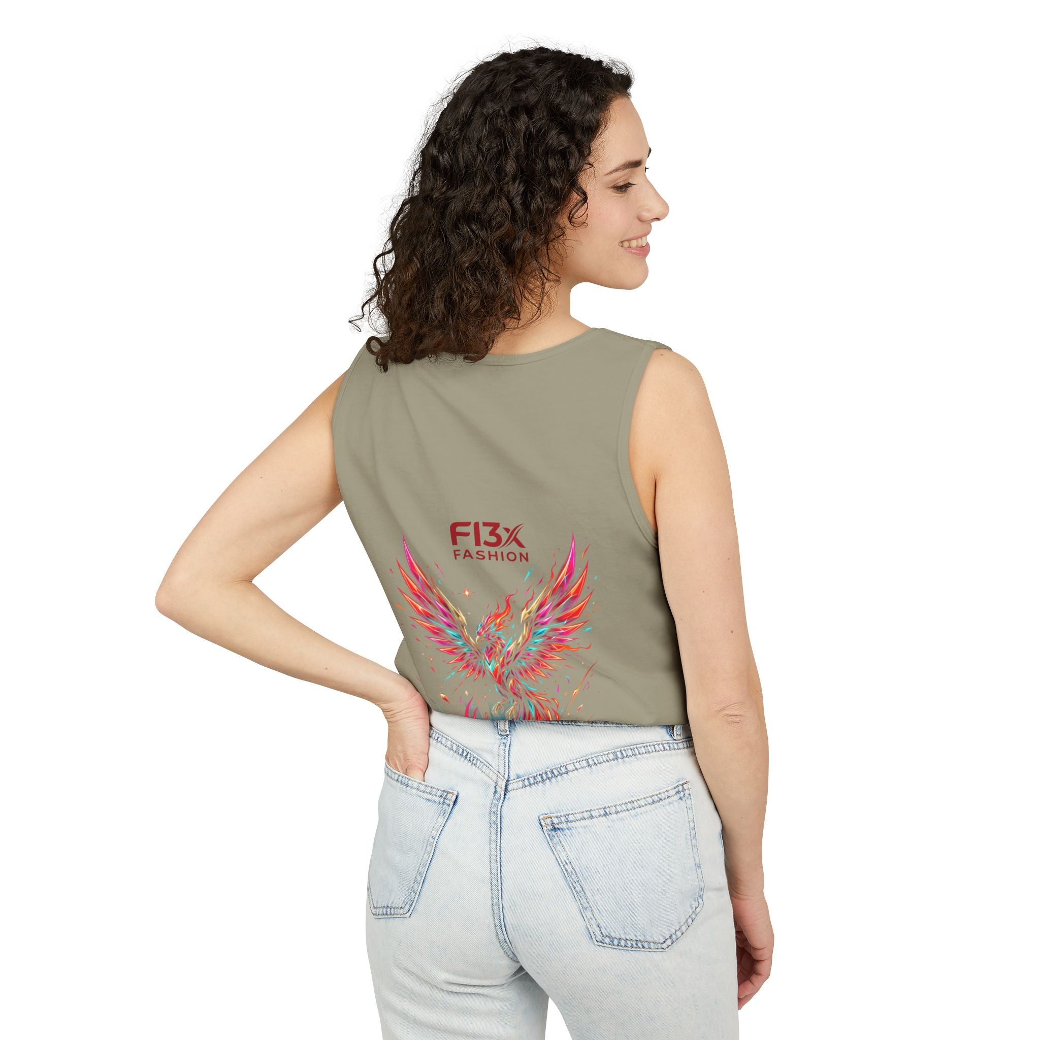 Phoenix Graphic Tank Top — Colorful Rising Firebird Design