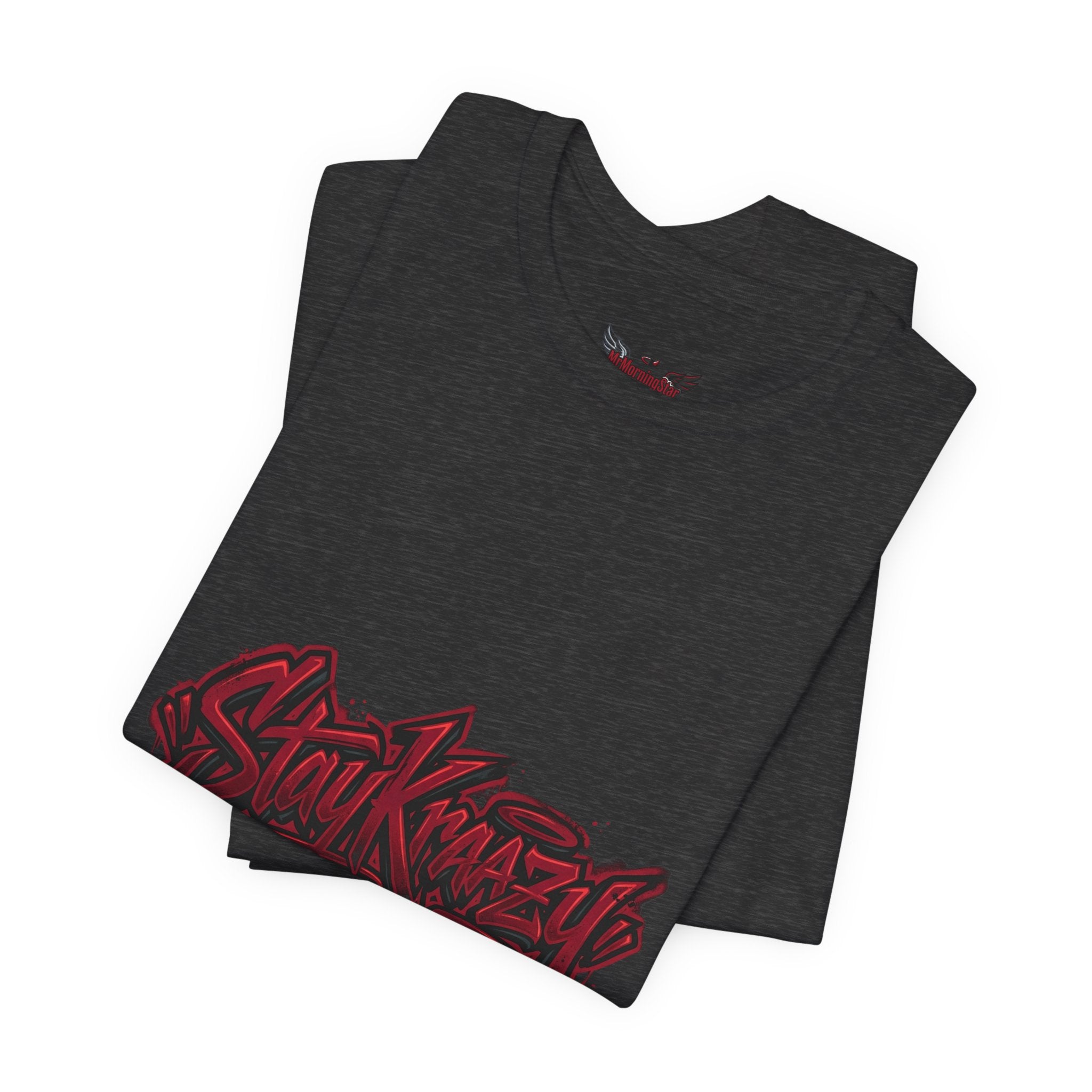 Stay Krazi Graffiti Tee — Red 17 Streetwear T‑Shirt