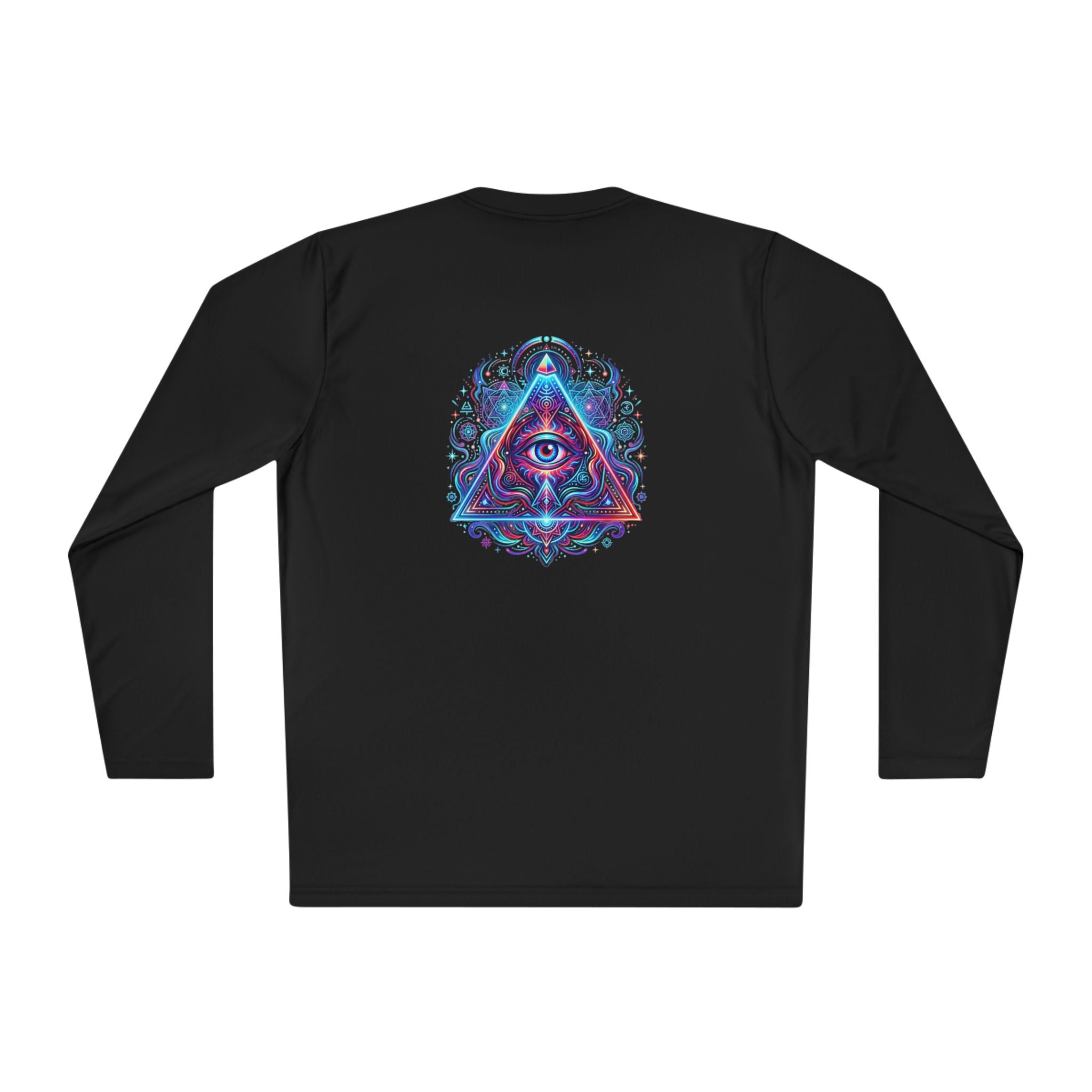 All-Seeing Eye Triangle Long Sleeve Tee — Psychedelic Mystic Graphic Shirt