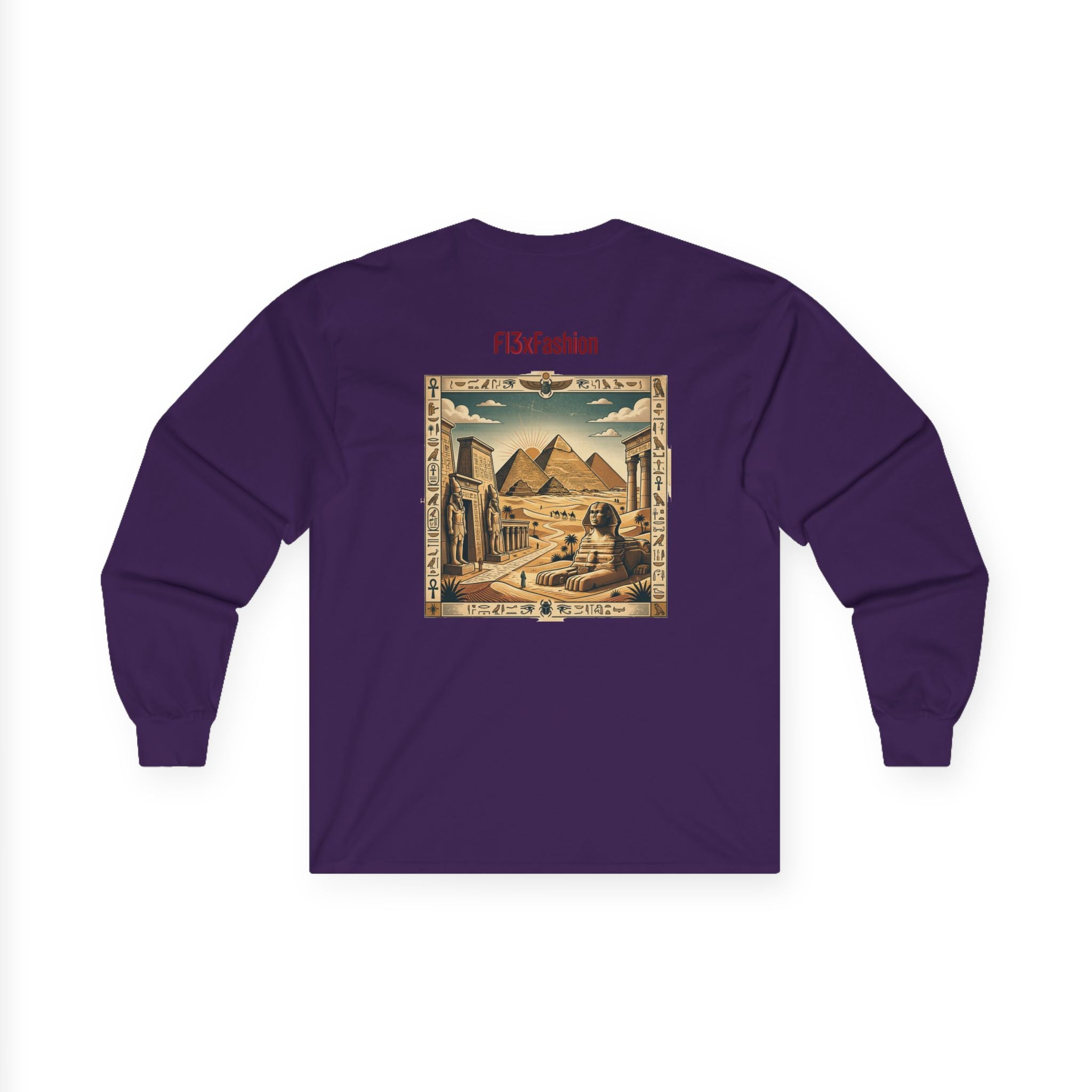 Egyptian Pyramids Vintage Graphic Long Sleeve Tee