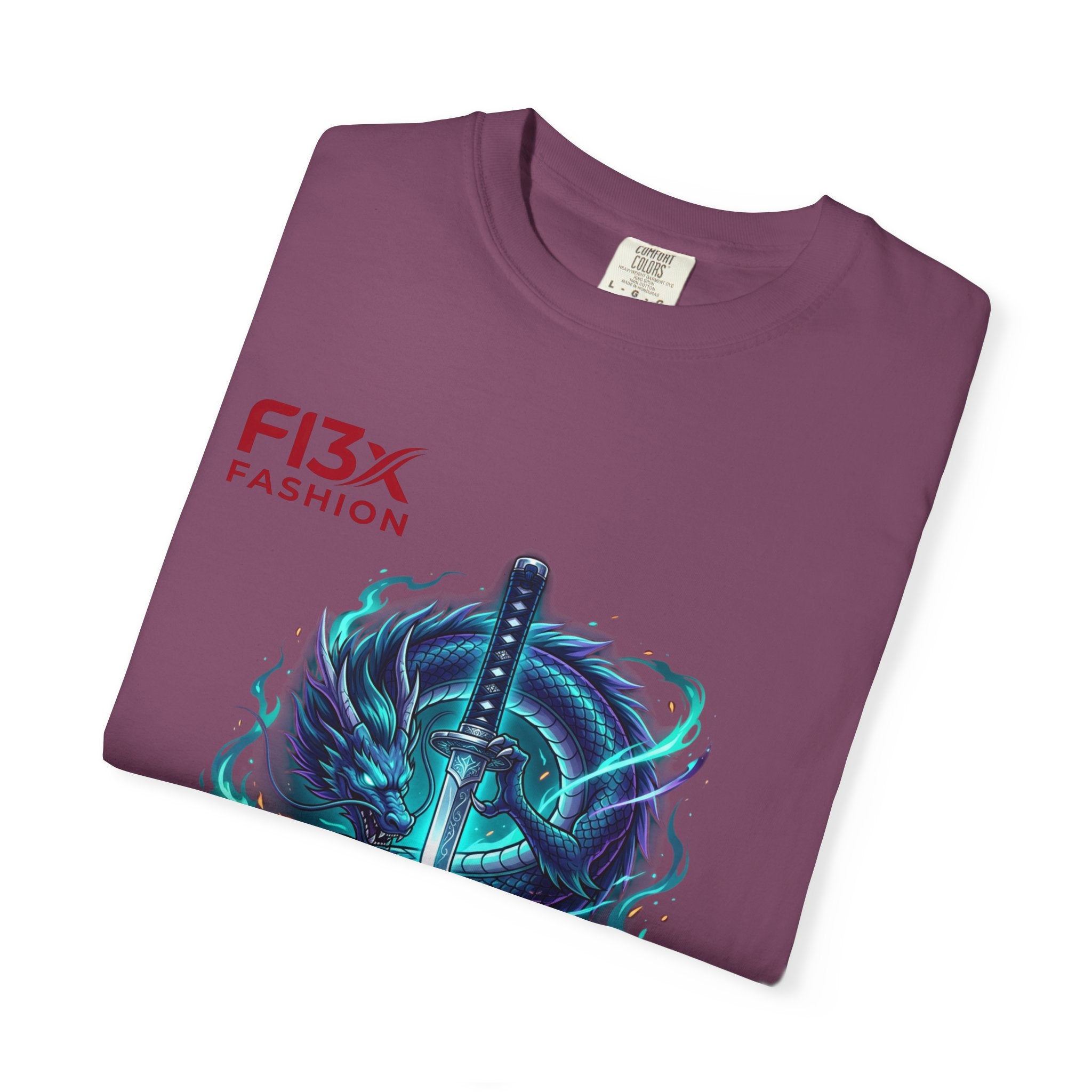 Dragon Katana T-Shirt — Neon Samurai Sword Graphic Tee (17/17)