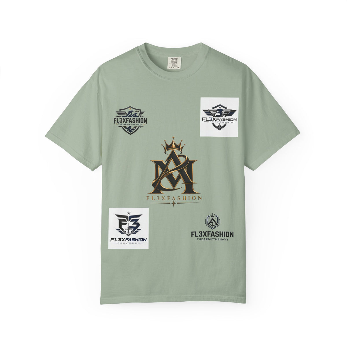 Graphic T-Shirt — Mythic Warrior Back Print with Crest Logos