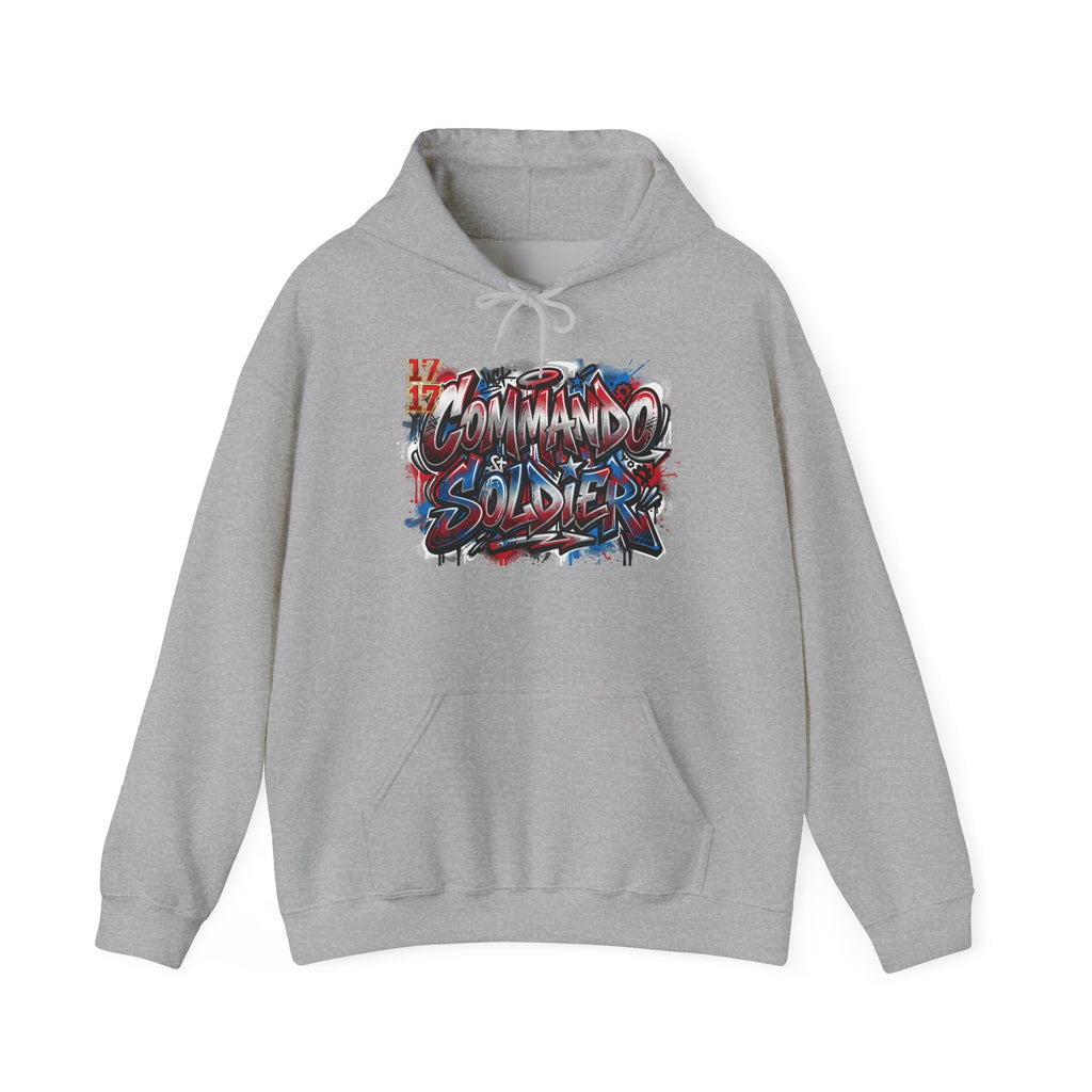 Commander Soldiers Hoodie — Urban Graffiti Military Tribute Sweatshirt