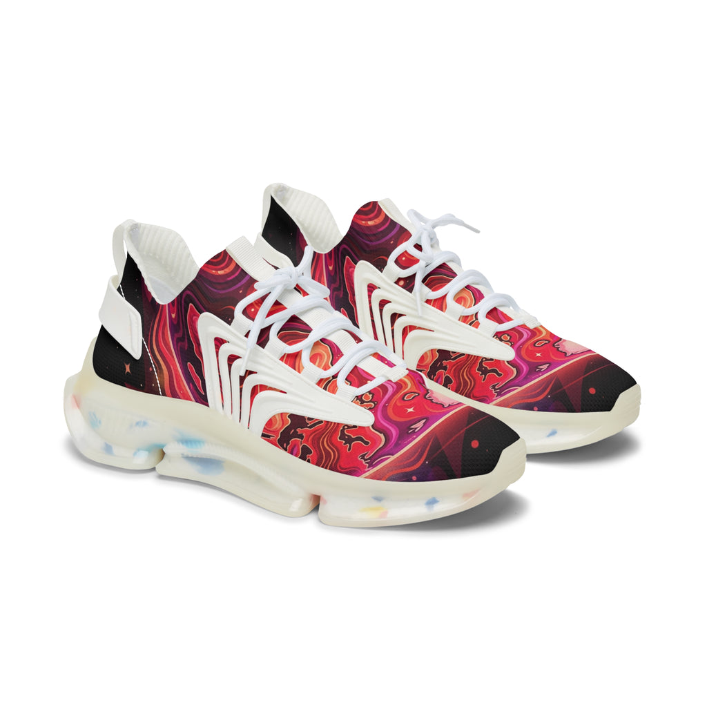 Women's Mesh Sneakers — Red Marble Athletic Shoes