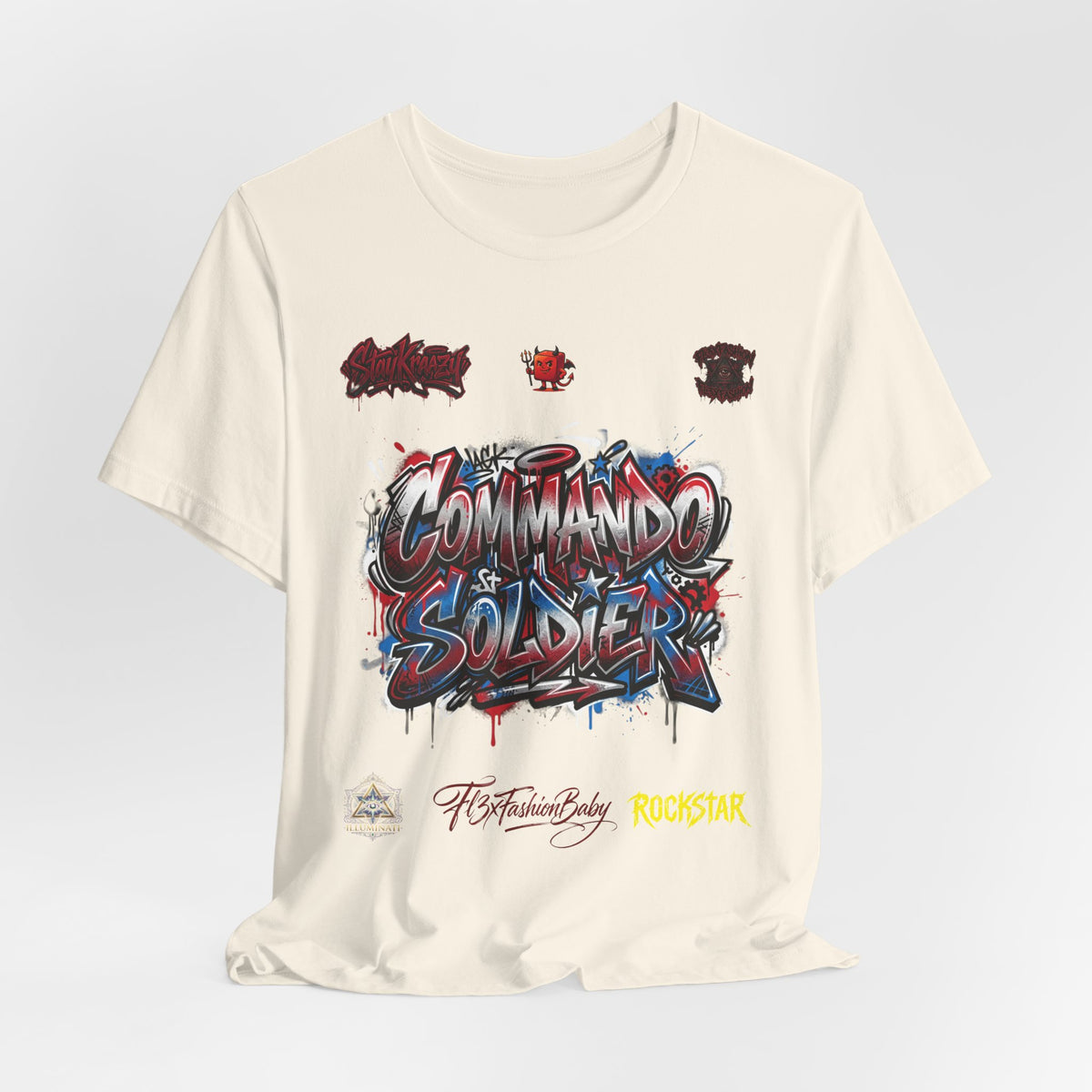 Commando Soldier Graphic Tee — Military-Inspired Streetwear T-Shirt