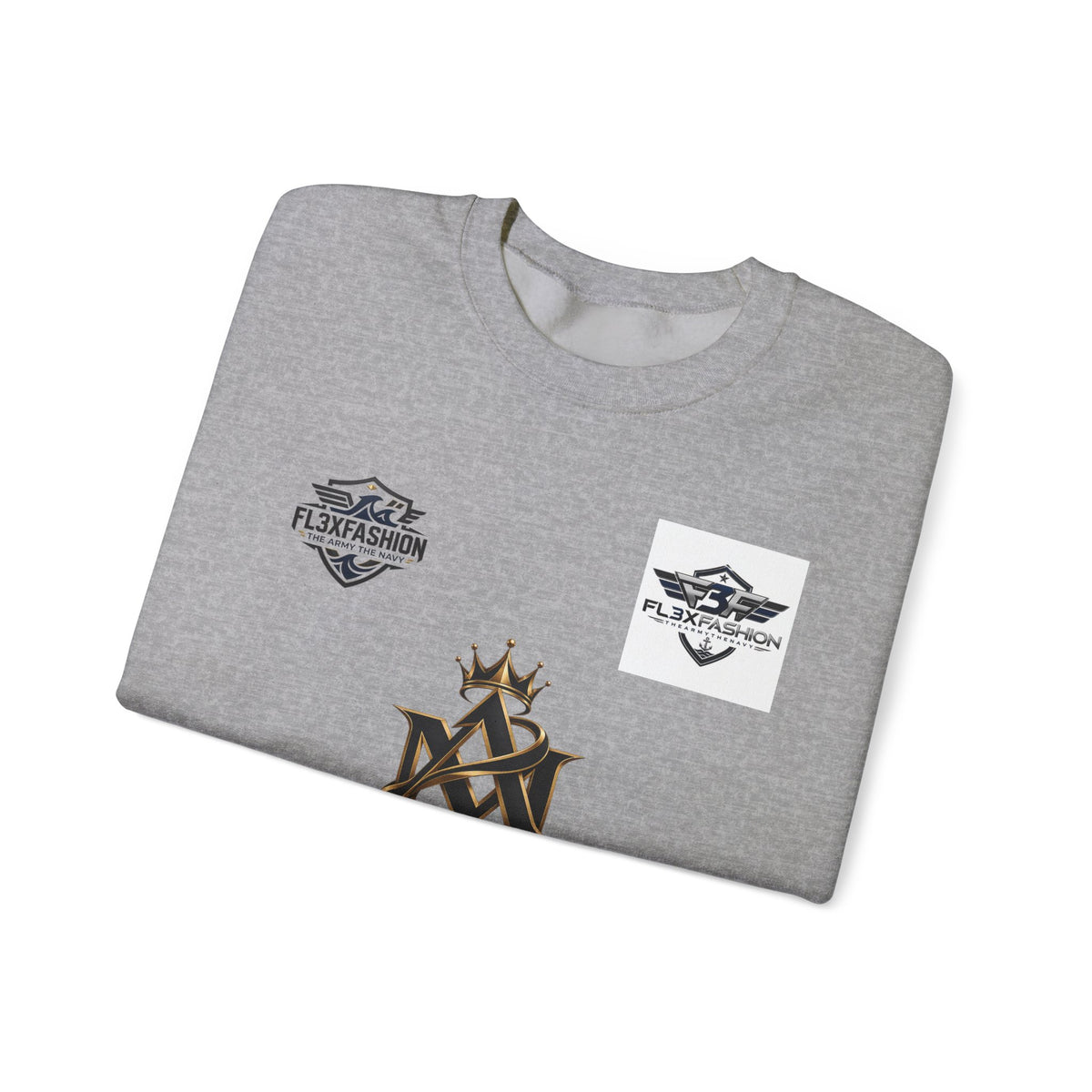 Logo Patch Crewneck Sweatshirt — Minimal Streetwear Brand Logos