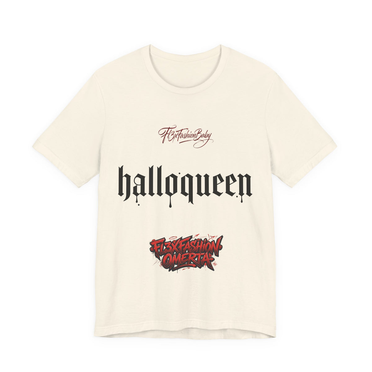 Halloqueen Gothic Tee — 'Halloqueen' Graphic Halloween T-Shirt