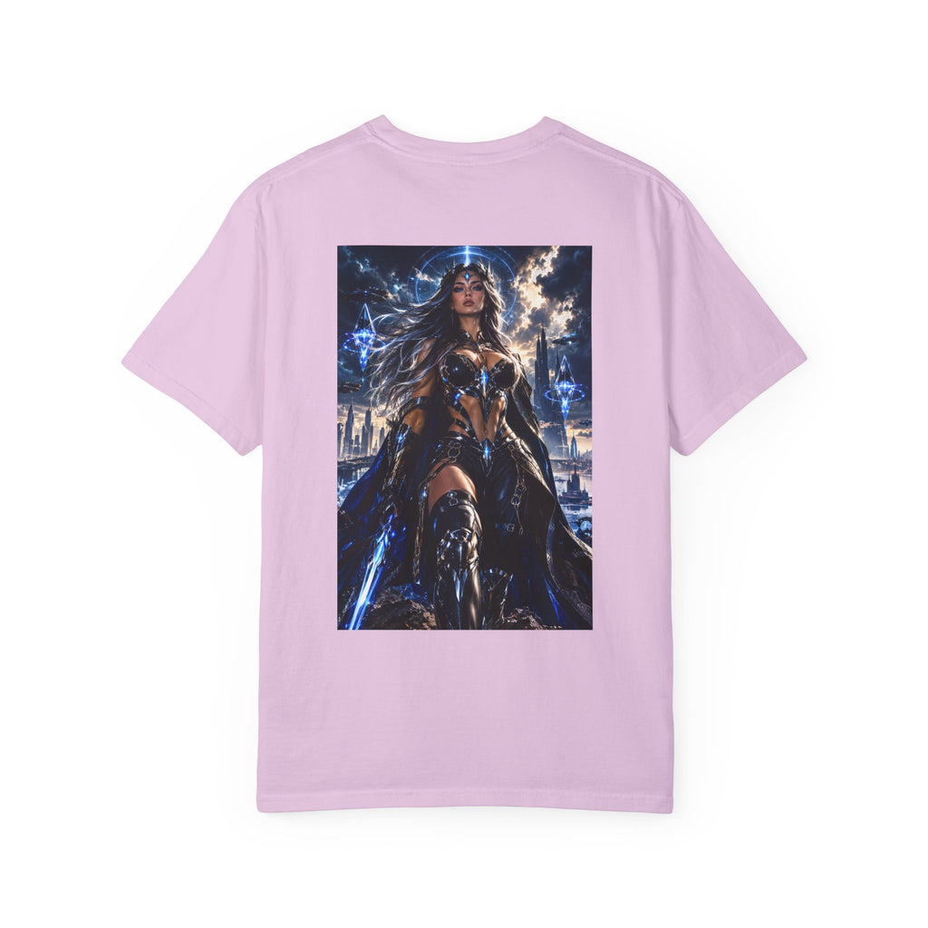 Graphic T-Shirt — Mythic Warrior Back Print with Crest Logos