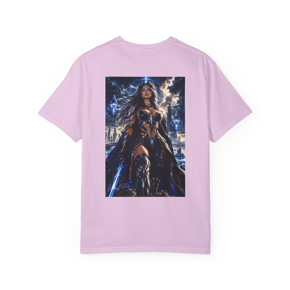 Graphic T-Shirt — Mythic Warrior Back Print with Crest Logos