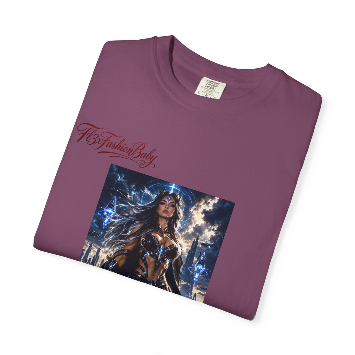 Fantasy Warrior Graphic T-Shirt — "FB7FashionBaby" Logo Tee
