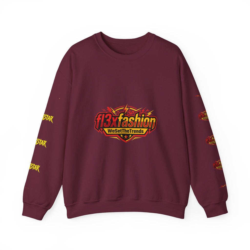 Logo Pattern Sweatshirt — fi3xfashion Graphic Crewneck