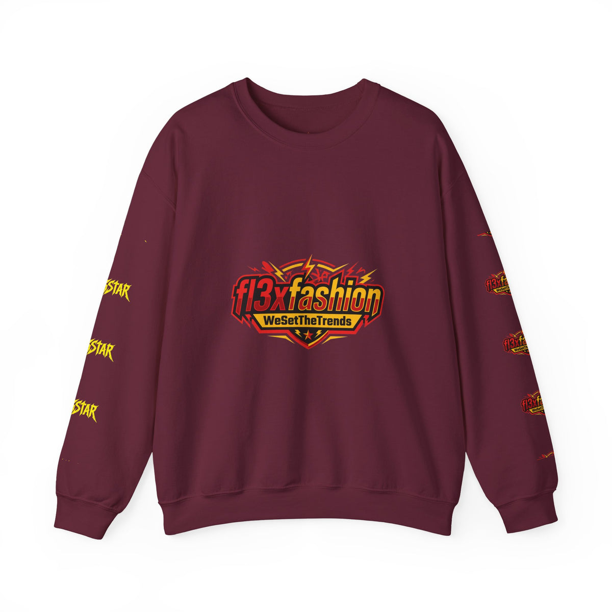 Logo Pattern Sweatshirt — fi3xfashion Graphic Crewneck