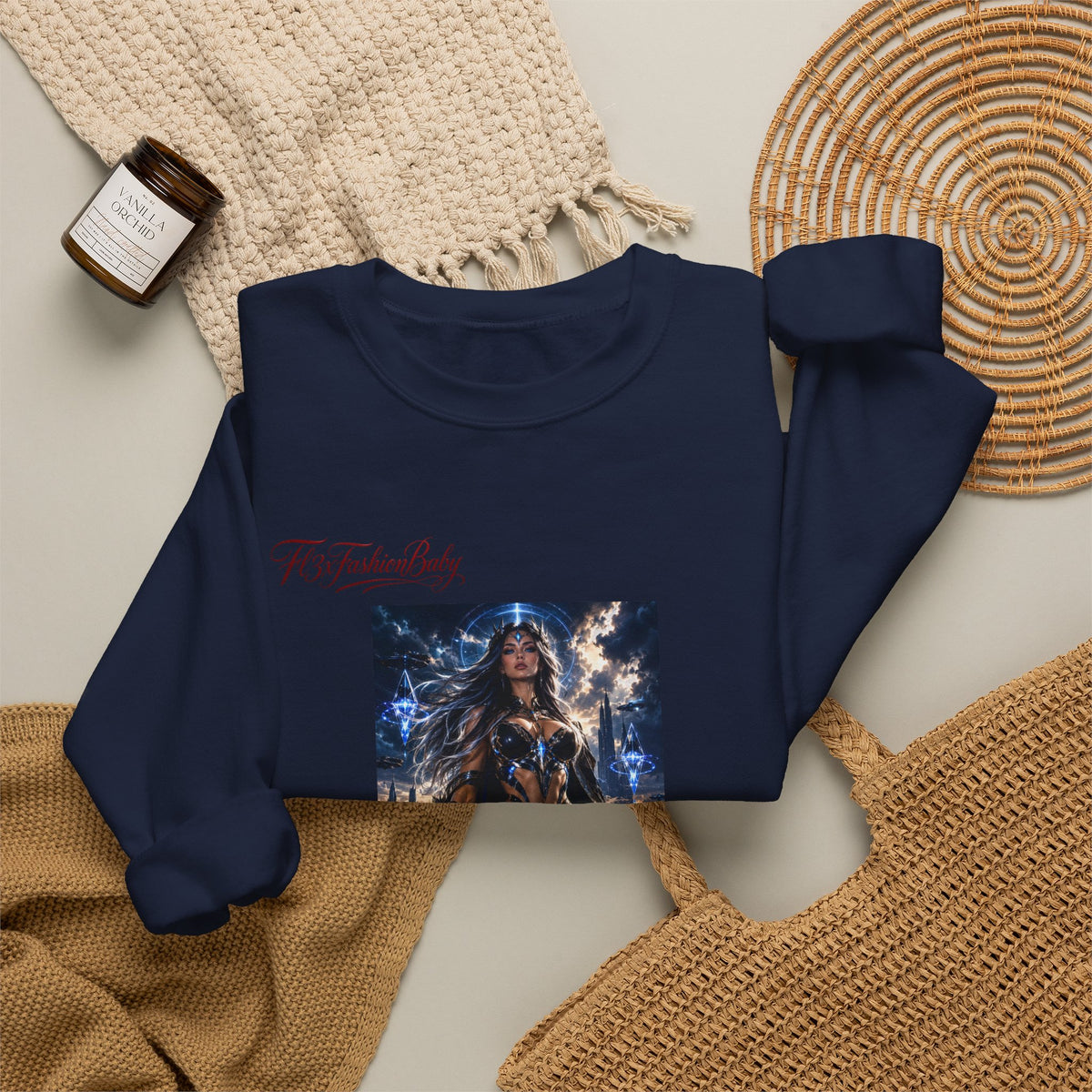 Wonder Warrior Crewneck Sweatshirt — Fantasy Armor Graphic