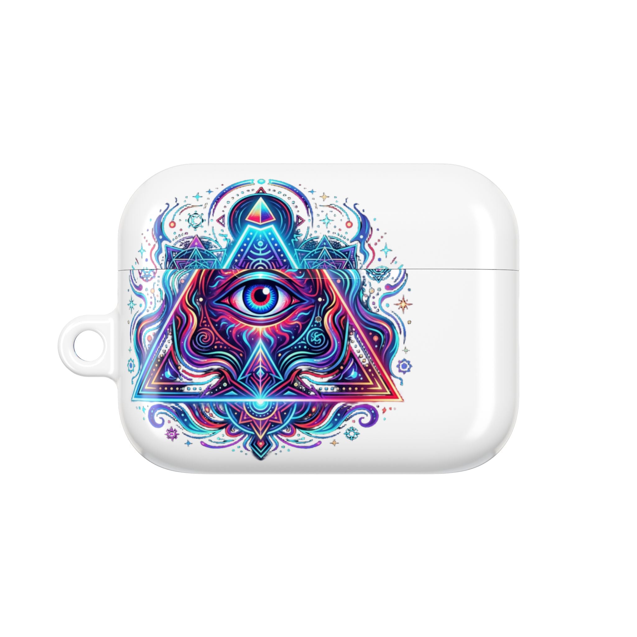 Psychedelic Third Eye AirPod Case — Vibrant Mystic Triangle Design