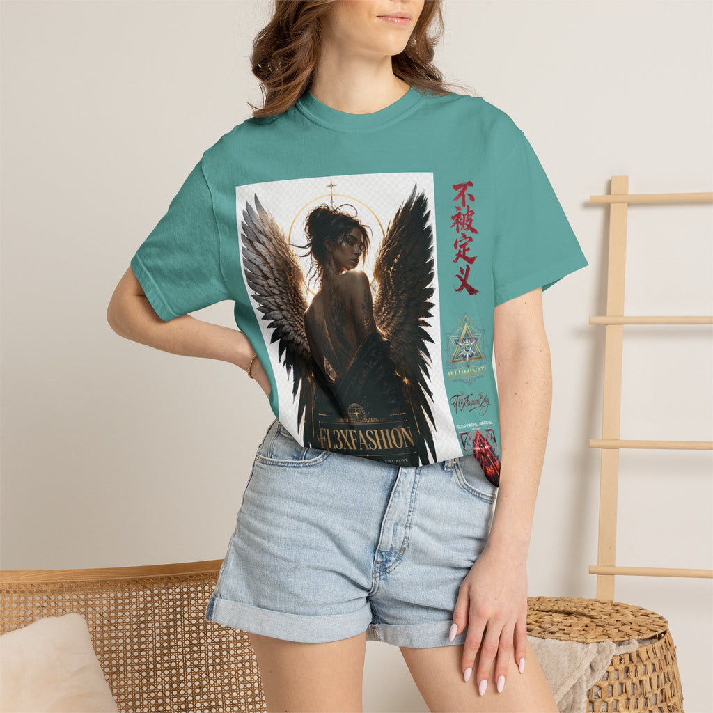 Angel Wings Graphic Tee — "FL3XFASHION" Gothic Streetwear T-Shirt