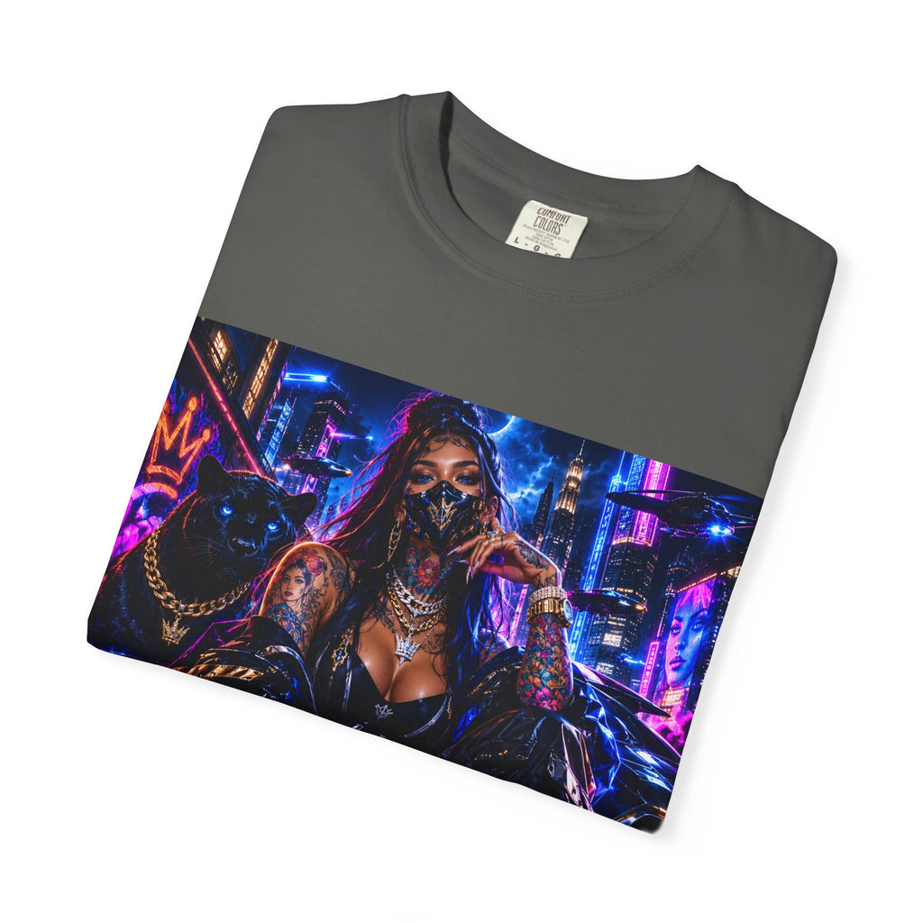 Cyberpunk Streetwear T-Shirt — "Fl3x Fashion Omertà" Graphic