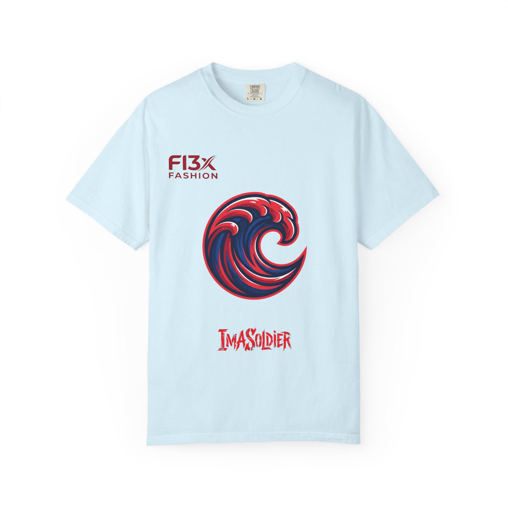 Wave Emblem T-Shirt — 'I'm A Soldier' Graphic Crew Tee