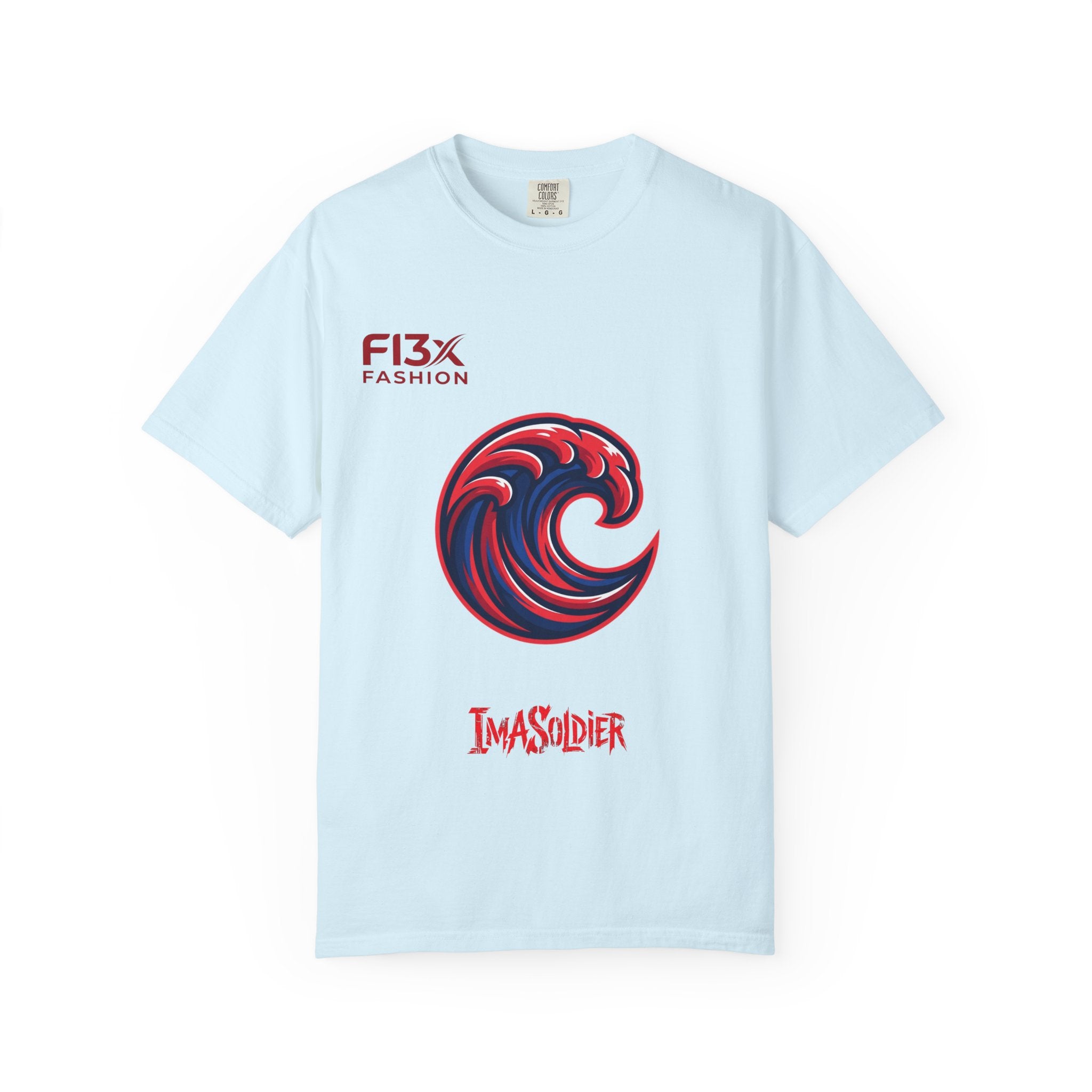 Wave Emblem T-Shirt — 'I'm A Soldier' Graphic Crew Tee
