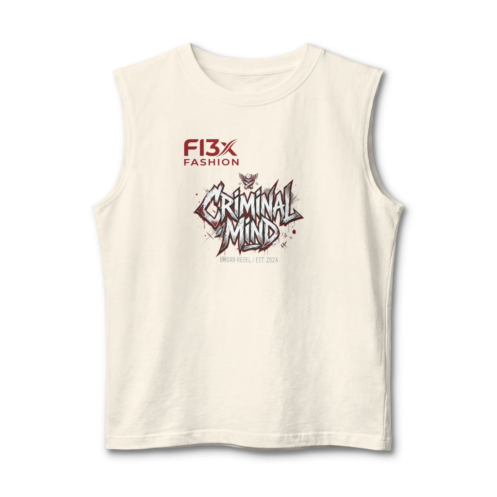 Criminal Mind Graphic Muscle Tank — Edgy Streetwear Band Tee