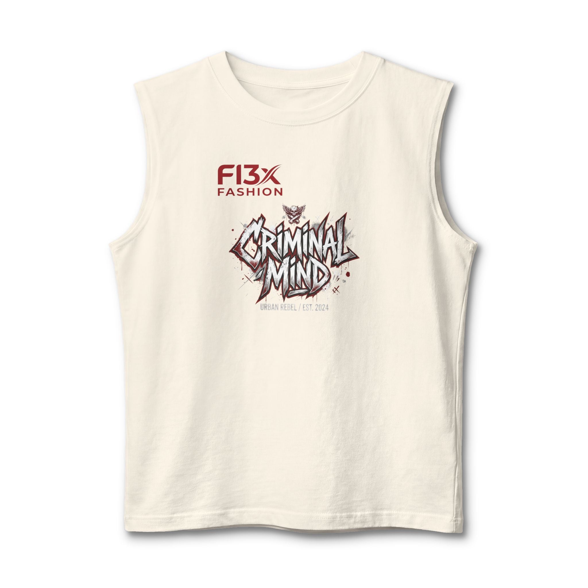 Criminal Mind Graphic Muscle Tank — Edgy Streetwear Band Tee
