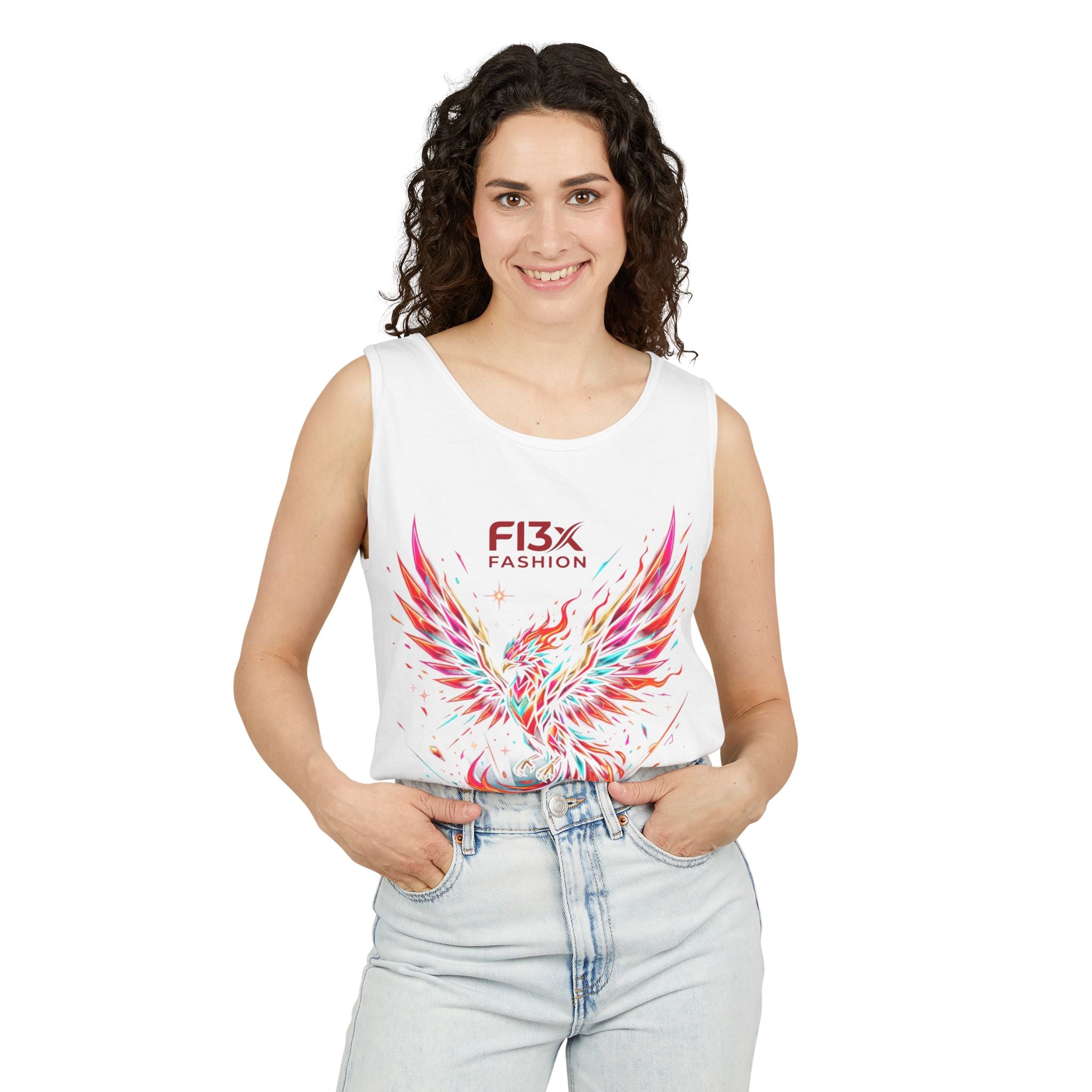 Phoenix Graphic Tank Top — Colorful Rising Firebird Design