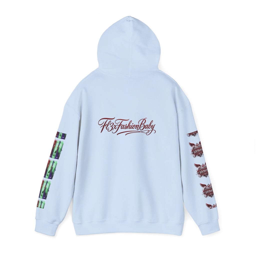 Midnight Run Hoodie — Graphic Streetwear Pullover with Sleeve Prints