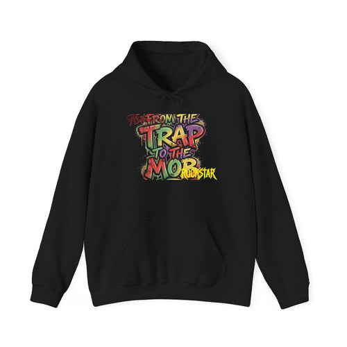 Streetwear Hoodie — 'From the Trap to the Mop' Graffiti-Style Graphic Pullover