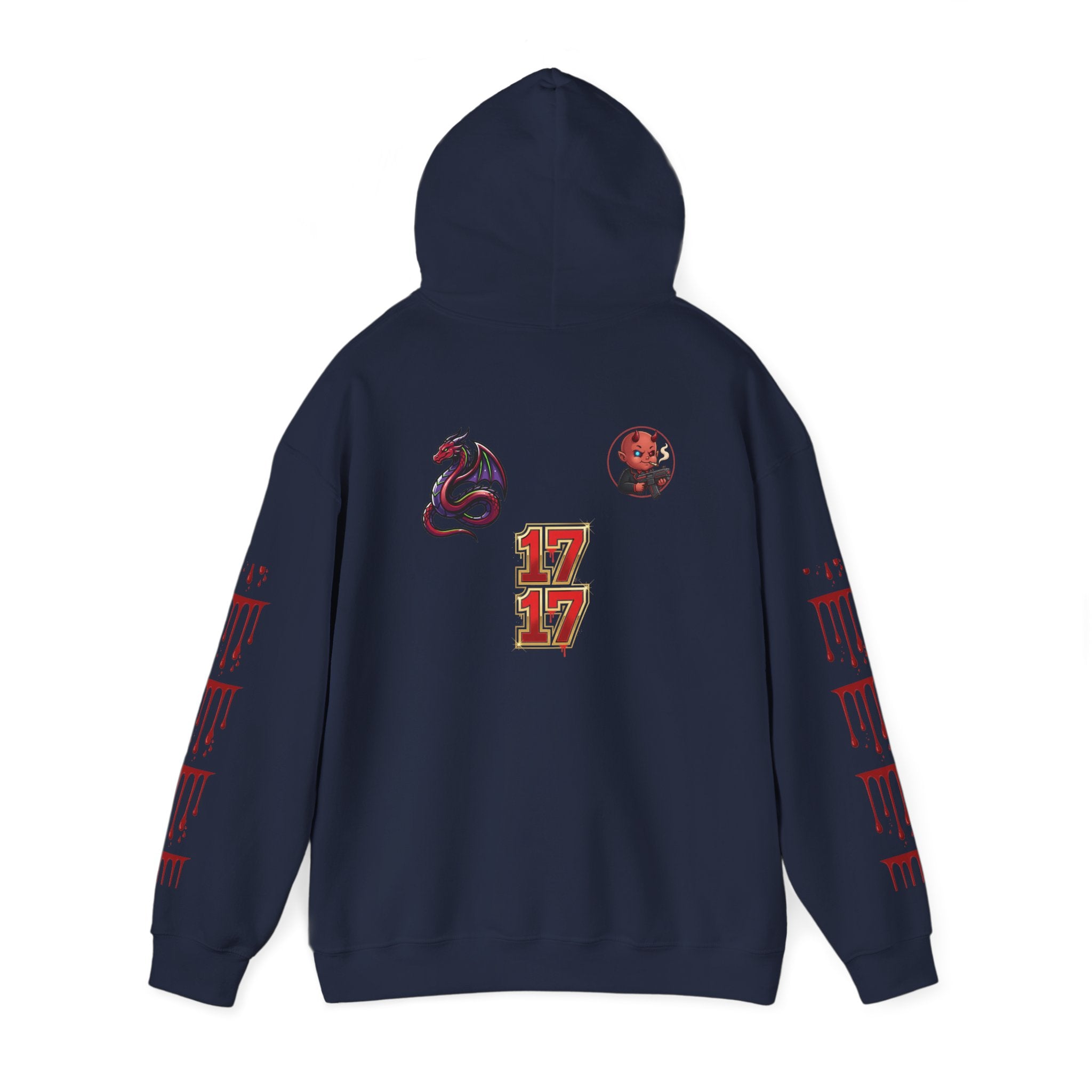 Hoodie — Gothic 1717 Dripping Symbols Pullover