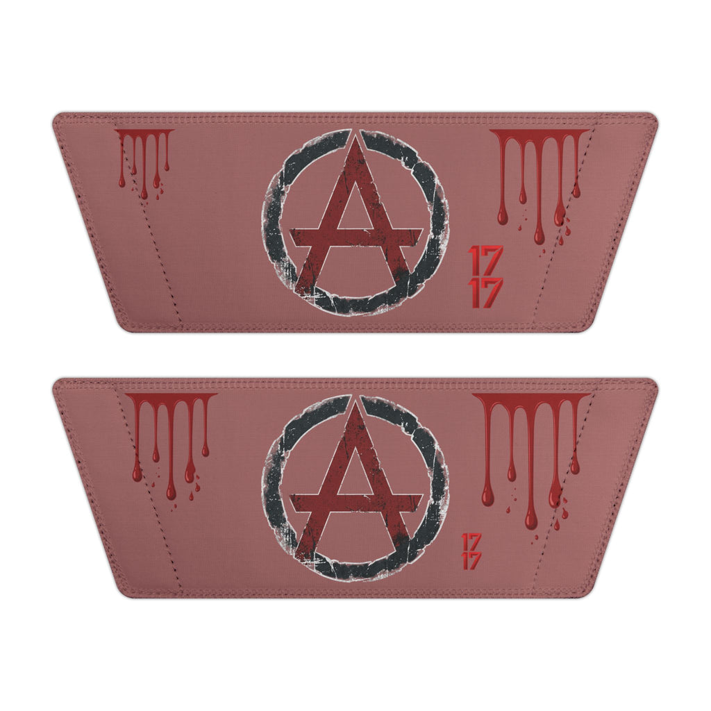 Women's Slip-On Sandals — Red Anarchy Symbol Removable-Striped Strap Slides