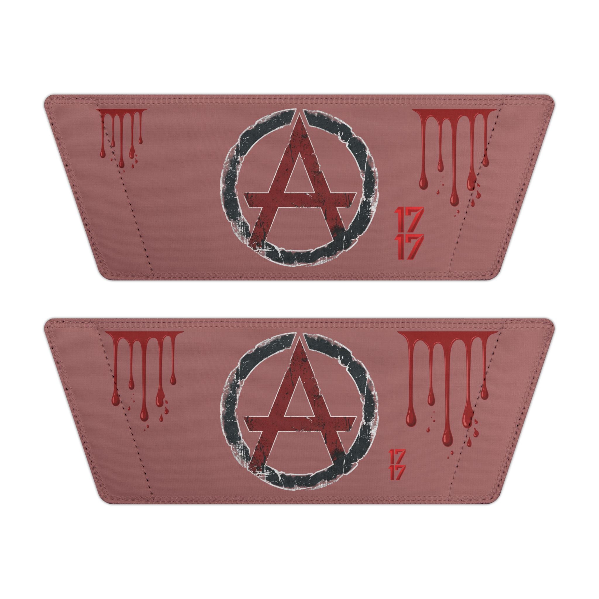 Women's Slip-On Sandals — Red Anarchy Symbol Removable-Striped Strap Slides