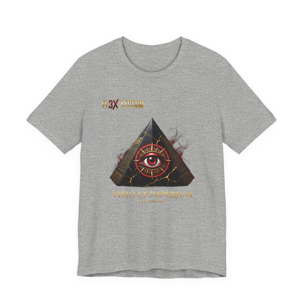 Occult Eye Pyramid Tee — "Visio et Imperium" Graphic T-Shirt