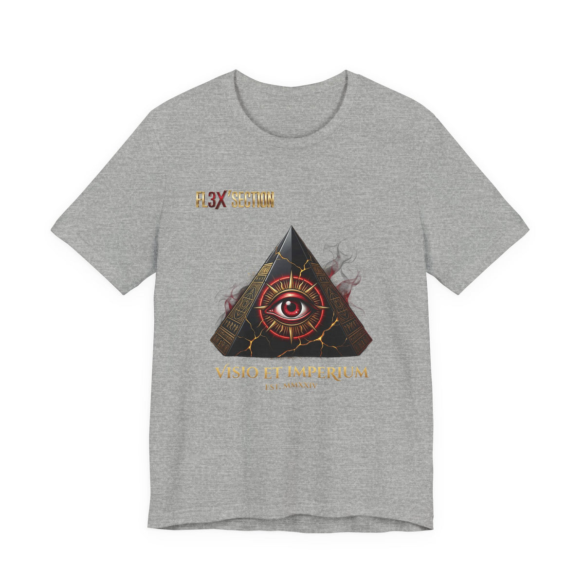 Occult Eye Pyramid Tee — "Visio et Imperium" Graphic T-Shirt