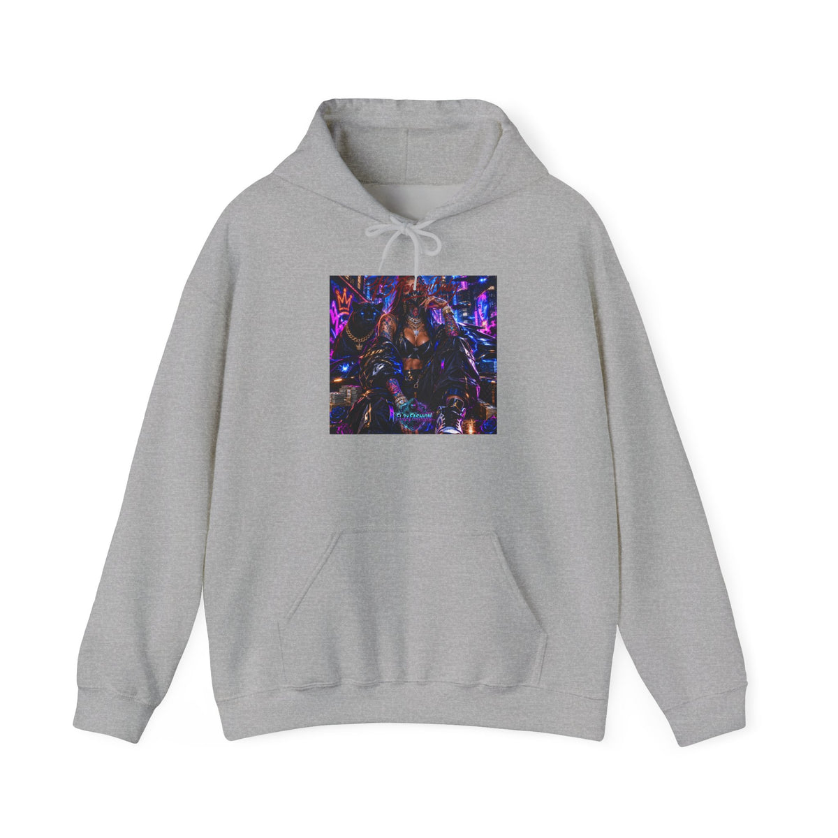 Cyberpunk Night Hoodie – Neon City Graphic Pullover